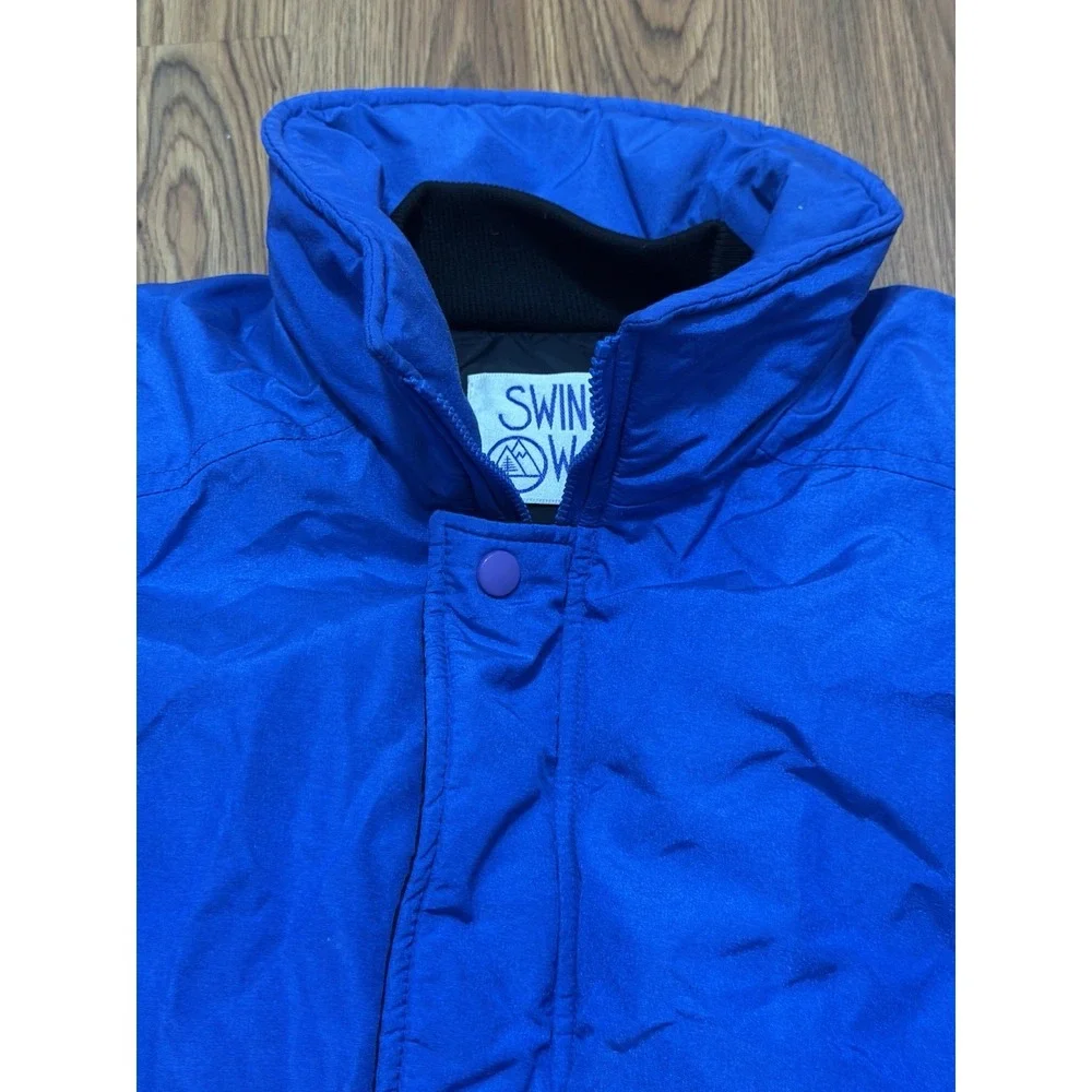 Swing West Vintage Down Ski Bomber Jacket Mens Medium Made In USA Blue